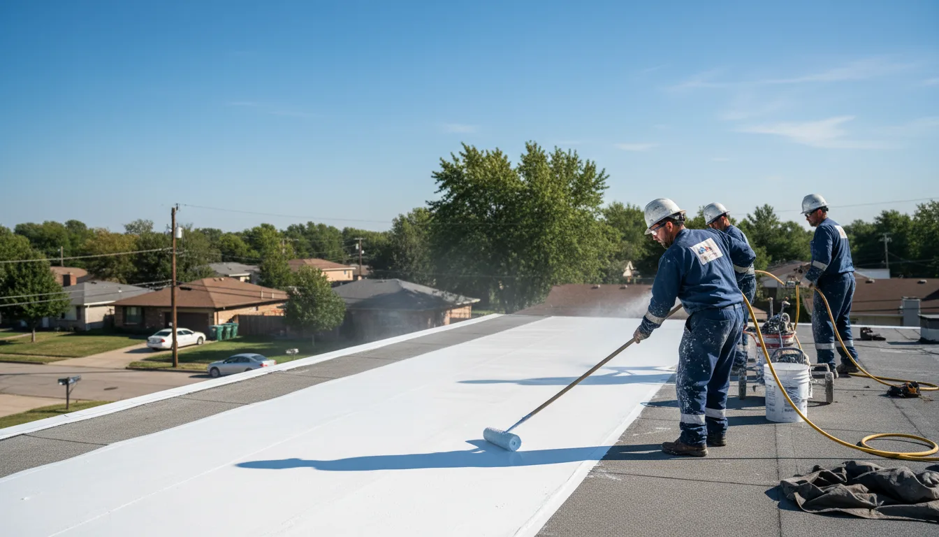 Commercial roof coating in Wilsonville, IL near me